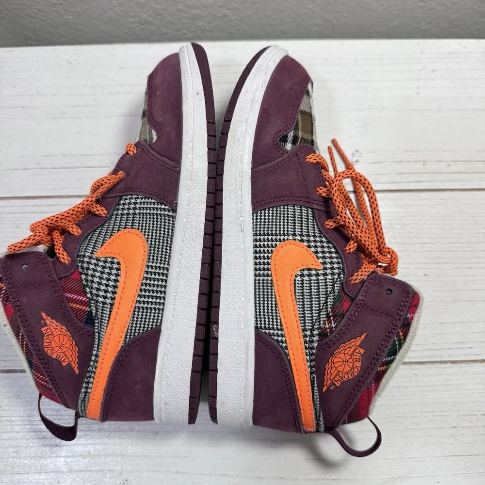 Nike Air Jordan 1 Mid SE (GS) Night Maroon FD5461-608 Size 1Y